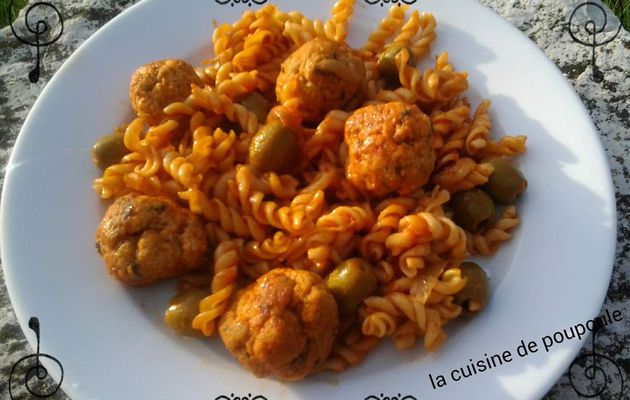 Boulettes de poulet aux olives vertes au thermomix