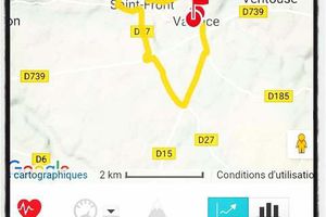 Petit footing agréable en Charente entre les villages de Valence, Saint Front et Romefort 