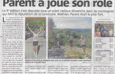 course pédestre TRAIL DE TOURRETTES-SUR-LOUP - Parent a joué son rôle : NICE-MATIN