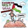 Mas de 1300 personas de 42 Paises marcharon por Gaza.