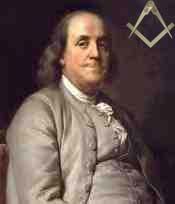 Benjamin Franklin, homme politique, homme de science, journaliste et franc-maçon.