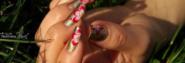 One stroke - Fleurs japonisantes