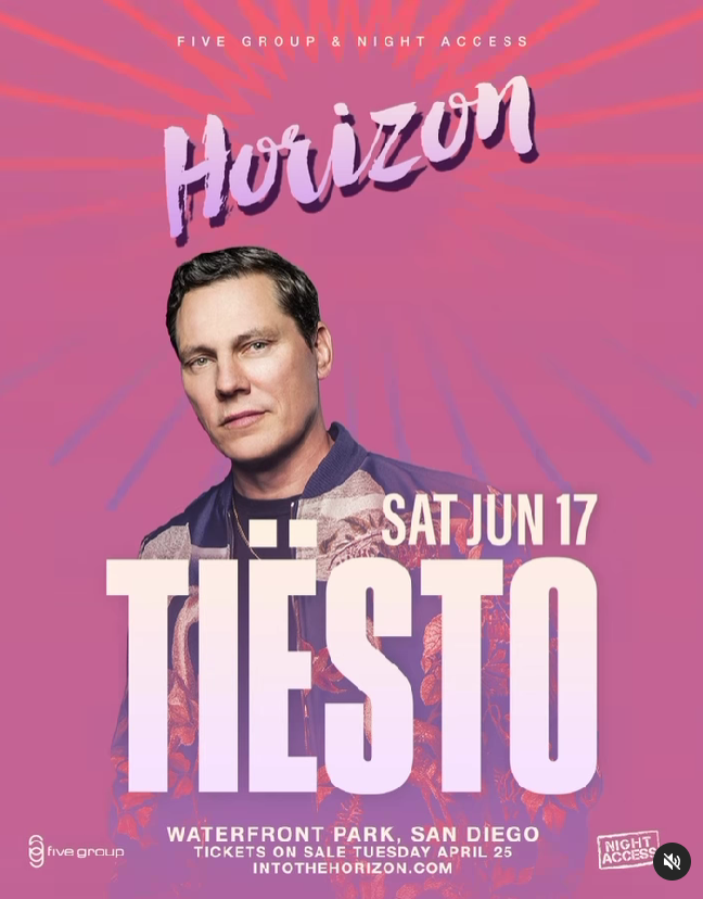 Tiësto vidéo Horizon San Diego, CA june 17, 2023 Tiestolive