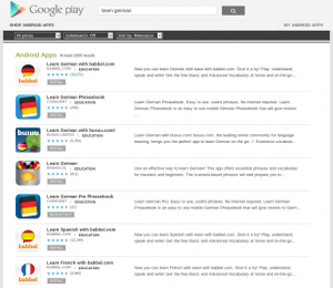 Learn German with Android Apps