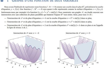 POST BAC - Fonctions à deux variables - Cours