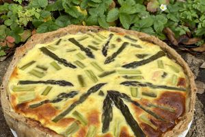 TARTE SAUMON ASPERGES ET ZESTE DE CITRON 8 💚 5💙💜