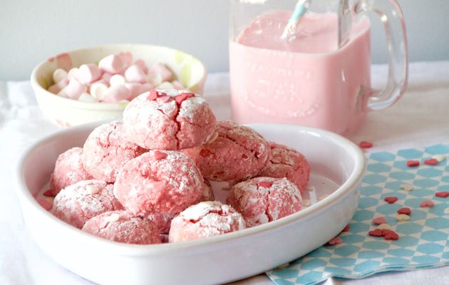 "Goûter d'Amour"...avec du rose, des coeurs et du lait fraise!