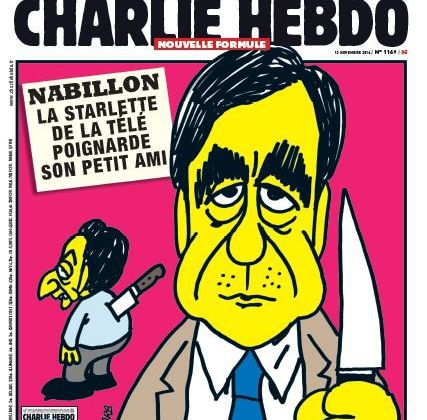 Nabillon en Une de Charlie Hebdo mercredi.