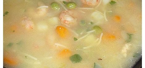 Soupe de Crevettes à la Crème Fraîche