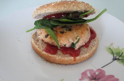 Burger de saumon frais