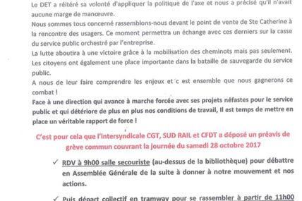 « Non à la fermeture de la Boutique SNCF de Ste Catherine et de la gare de Caudéran  » à Bordeaux.