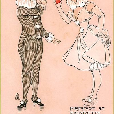 Pierrot - Colombine et Arlequin illustrés -  Pierrot et Pierrette