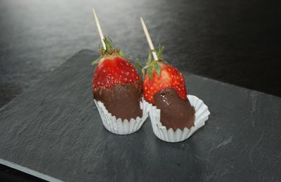 Fraises au chocolat