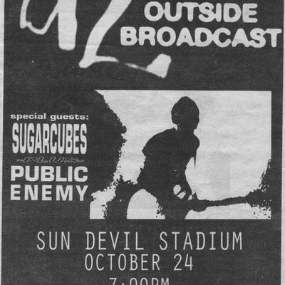 U2- Affiche Concert -Sun Devil Stadium -Tempe 24/10/1992