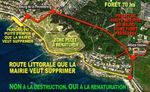 AUX SABLES D'OLONNE, LE 23 JUIN,  VOTEZ NON À LA FERMETURE DE LA ROUTE LITTORALE NON AU DÉVOIEMENT
