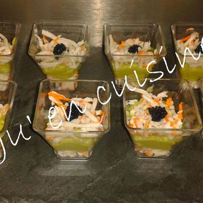 Verrine avocat-surimi