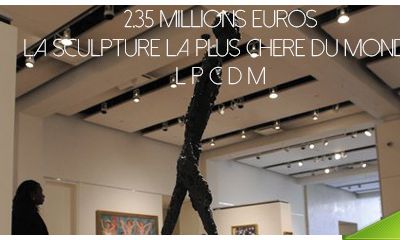 74,2 millions d'€ ! La sculpture la plus chère du monde ! L'homme qui marche de Giacometti