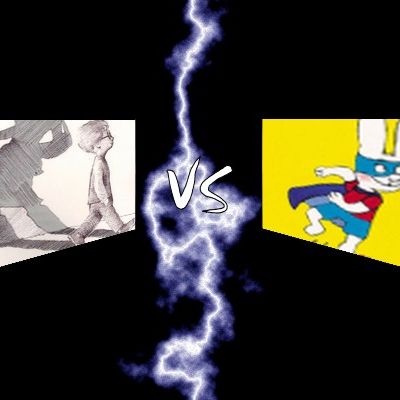 Le match "Le voleur d'ombres" vs "Superlapin"