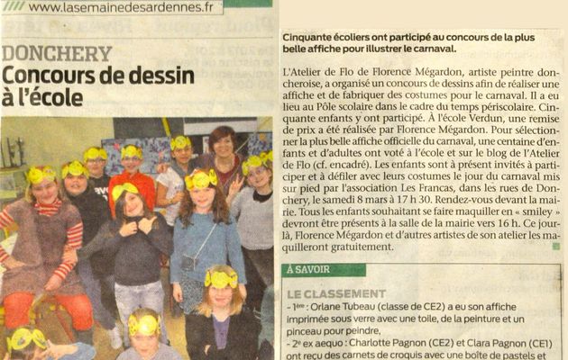 Les enfants de l'école dans le journal !