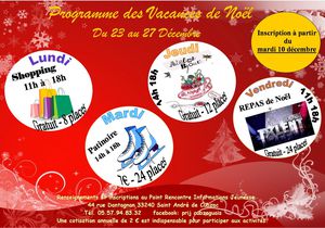 Programme des vacances de Noël 2013 au PRIJ