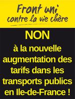STIF :Les communistes s'opposent à l'augmentation des tarifs des transports en Ile-de-France