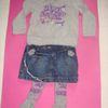 ensemble "vertbaudet" (jupe+haut+collant) taille 2 ANS