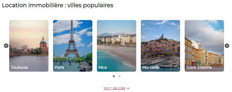 les villes françaises populaires proposant la location immobilière 
