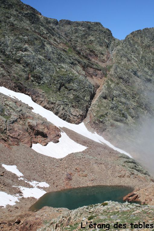 Le Montcalm et le Sullo, le pic de Sarrazi, le pic de la Soucarrane, l'étang de Peyregrand