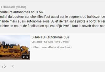 #SHANTUI bouteurs autonomes sous 5G #CIRTtech-YouTube.posts