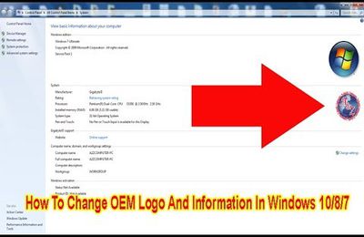 How To Change Windows 7 Oem Logo