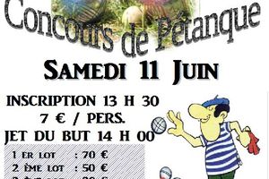 Affiche concours de pétanque du 11 juin 2016 