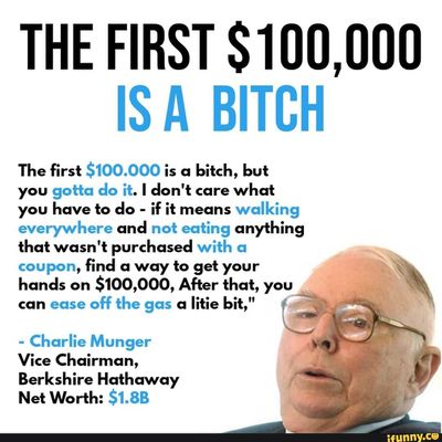 The first $ 100,000 is a bitch : Le Palier des 100 000 € (Révélation !)