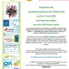 Le programme complet des JEMA à Saint Cyprien - 5,6 et 7 avril 2013