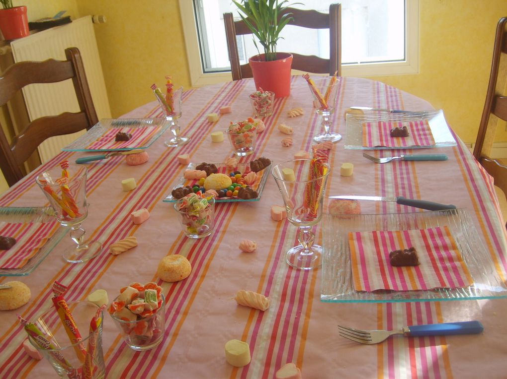 La table d'anniversaire des 4 ans de Célia et des 8 ans de Théophile ...