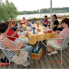 August-Treffen am Rhein bei Bilderbuchwetter