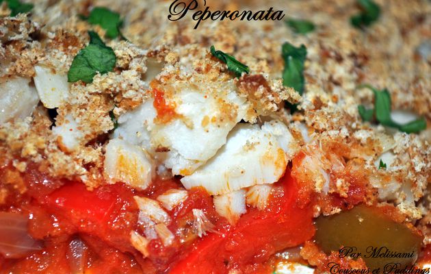 Peperonata ou Poivronnade au filet de Poisson en croûte