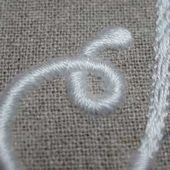 Hand Embroidered Monogram: Taking the Curves with Satin Stitch