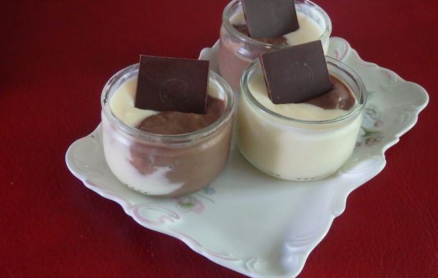 Crème façon Danette maison vanille chocolat