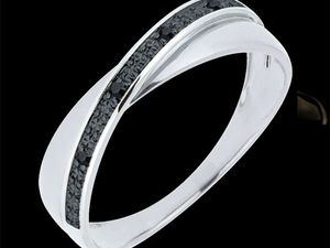 Vendita on-line anello due file oro giallo e citrino giallo - Fede Enigma oro rosa oro bianco - Anello Funambolo diamanti neri e oro bianco - Fede nuziale Eternity 3 ori