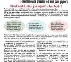 Les Unions Locales FO et CGT appellent à un rassemblement à Brioude le 9 avril