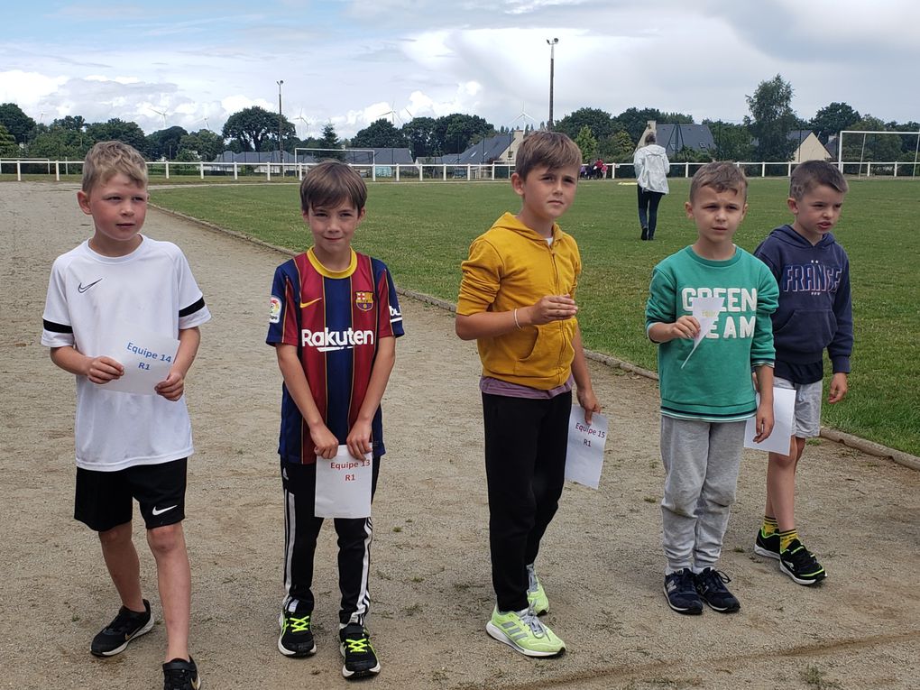 Sortie sport  pour les cp ce1au stade de Reguiny avec les écoles du réseau 