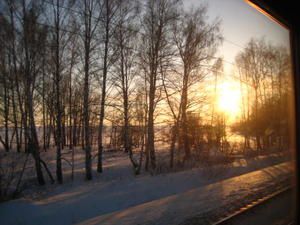 De Pékin à Moscou ;
6 jours et 8989km !!
Et rien à faire ; juste regarder les paysages défilés, bouquiner ... 
C'était marant ce voyage !
Merci Gorgan ;o)