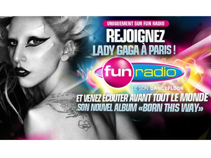 Des places à gagner pour rencontrer Lady gaga, avec Fun radio.