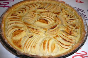 Tarte aux pommes et au lait de coco