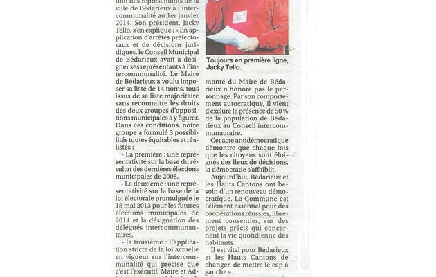 Revue de presse - 20 décembre 2013