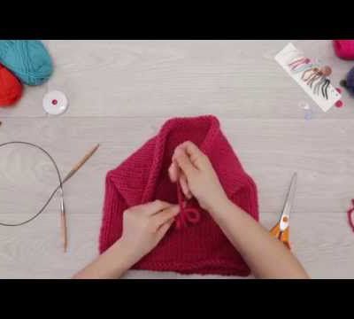 Tricoter un snood avec des aiguilles circulaires