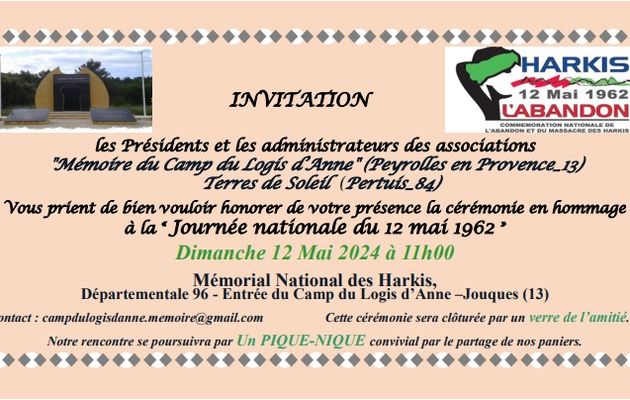 Commémoration de l'abandon et du massacre des harkis au Camp du Logis d'Anne (13)