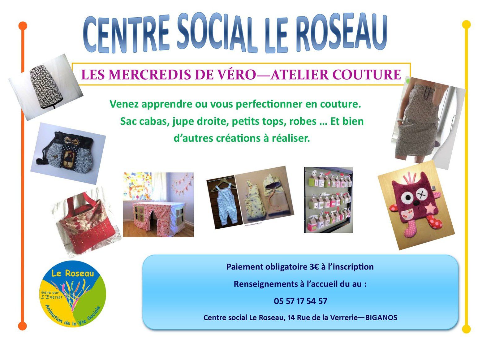 ATELIERS COUTURE &quot;LES MERCREDIS DE VÉRO&quot;