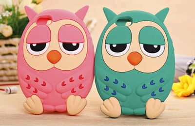 Coque Silicone Mignon pour iPhone 5 5s hibou