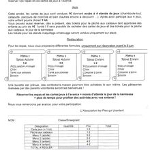 Kermesse: rappel des dates de commande et de vente des tickets de tombola 